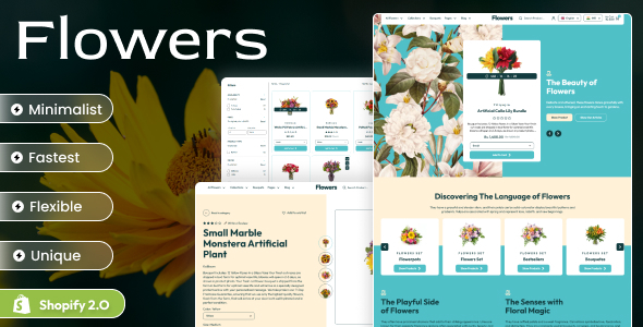 鲜花 – Shopify 2.0 Flowers Boutique 电子商务主题