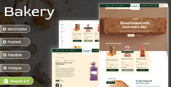 面包店 – 蛋糕响应式 Shopify 2.0 主题