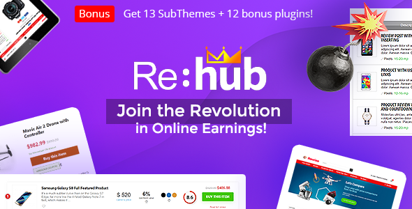 REHub – 价格比较，多供应商市场 WordPress 主题