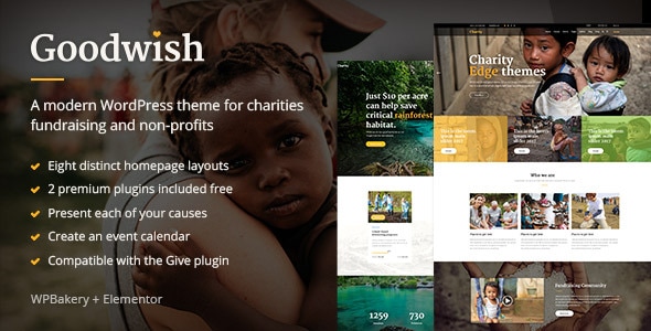 Goodwish – 慈善与非营利组织WordPress主题