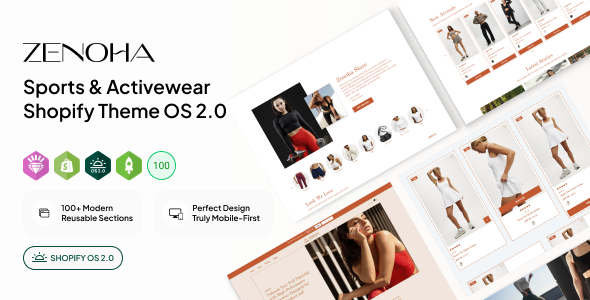 泽诺哈 |运动与运动服Shopify主题OS 2.0
