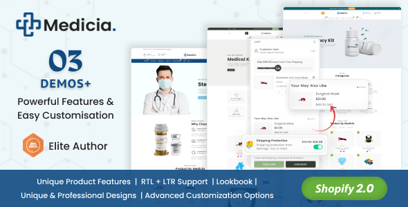 Medicia – 健康和医疗商店 Shopify 主题