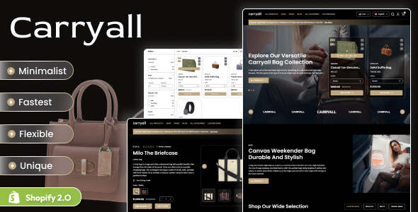 Carry All – 包包和钱包响应式Shopify 2.0主题