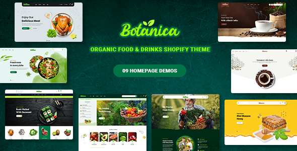 Botanica – 新鲜食品和饮料Shopify主题