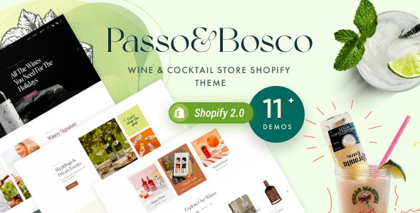 Passo Bosco – 葡萄酒商店和种植园商店 Shopify 主题