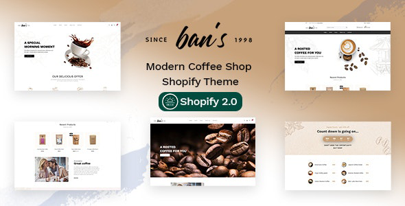 班斯 – 咖啡和茶店Shopify 2.0主题