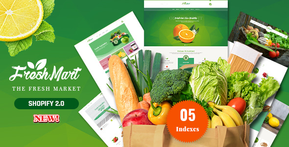 FreshMart – 响应式 Shopify 主题，有机，新鲜食品，农场商店