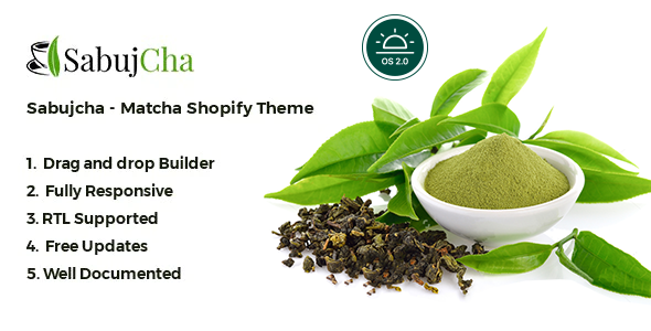 抹茶 Shopify 主题 – Sabujcha