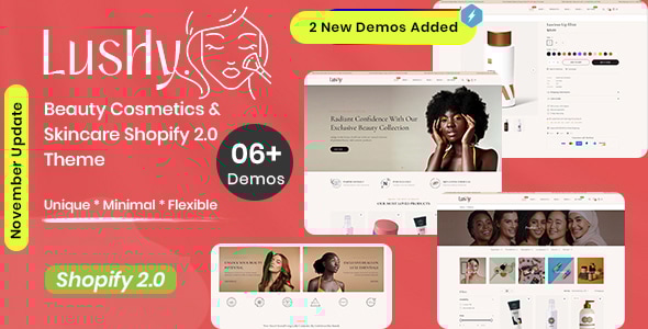 Lushy – 美容化妆品和护肤品Shopify 2.0主题