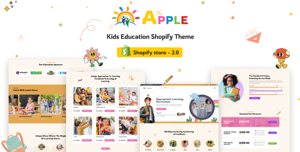 AforApple – 儿童学校教育和在线课程Shopify主题