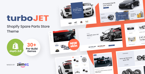 TurboJet – Shopify 备件商店主题， 汽车