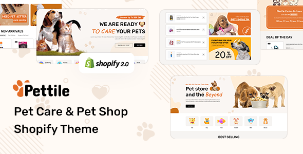 Pettile – 宠物店和宠物食品 Shopify 主题