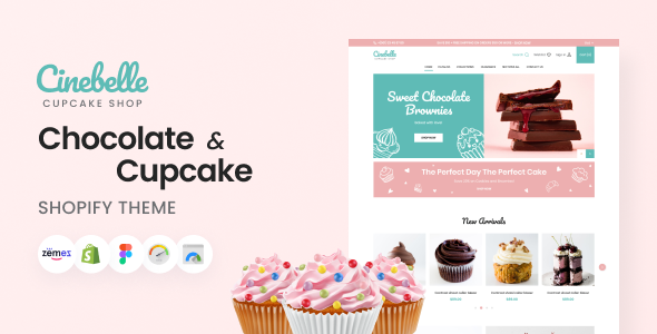 Cinebelle – 巧克力和蛋糕Shopify主题