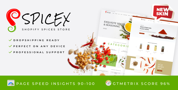 SpiceX – Shopify 调味品和香料在线商店主题