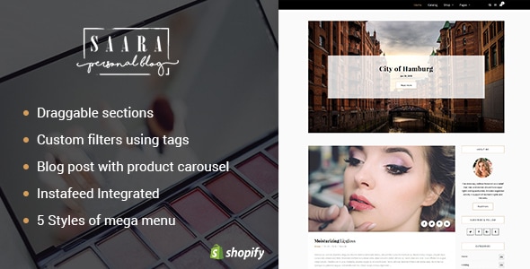 Saara – 博客 Shopify 主题
