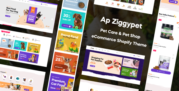 Ap Ziggypet – 宠物护理和宠物店Shopify主题