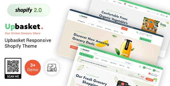 Upbasket – 多功能杂货店、蔬菜和超市Shopify主题
