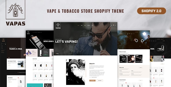 Vapas – 电子烟和烟草商店Shopify主题