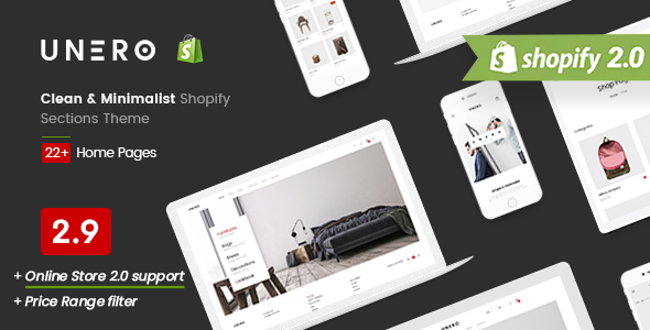Unero – 干净且最小的Shopify部分主题