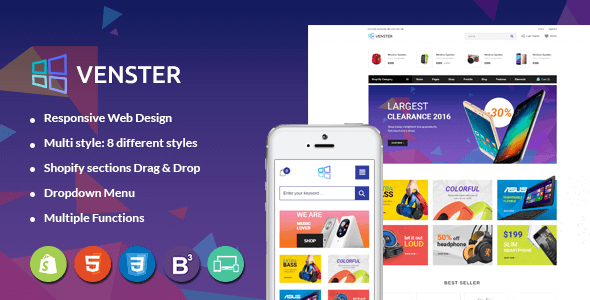 Venster – Computer Store 分段响应式 Shopify 主题
