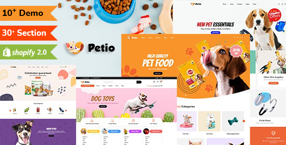 Petio – 多用途 Shopify 部分所有页面