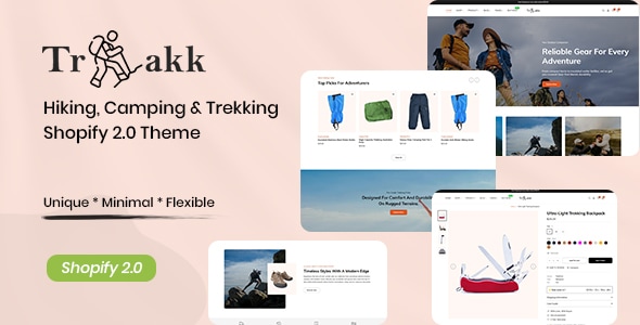 Trakk – 徒步旅行、露营和徒步旅行Shopify 2.0主题