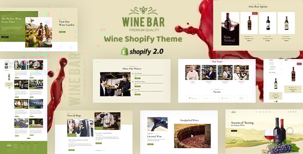 Wine Bar – 葡萄酒商店、酒类商店 Shopify 主题