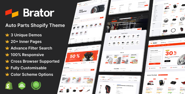 Brator – 汽车零部件 Shopify 主题