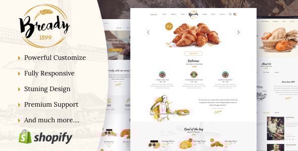 Bready – 面包店 Shopify 主题