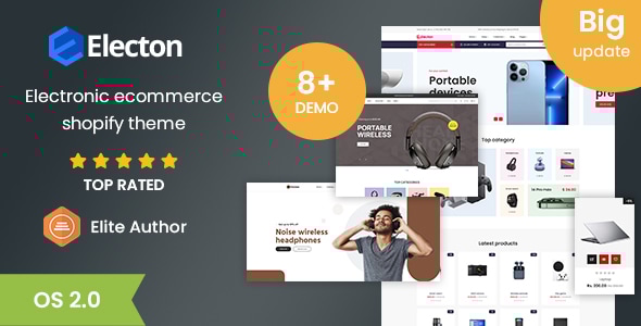 Electon- 单一产品、电子产品和小工具电子商务 Shopify 主题