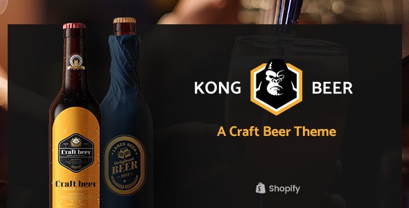 Kong – 酒精、啤酒和烈酒商店 Shopify 主题