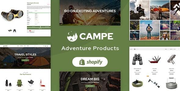 Campe – 露营与冒险Shopify商店