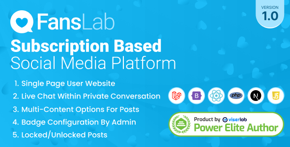 FansLab – 基于订阅的社交媒体平台