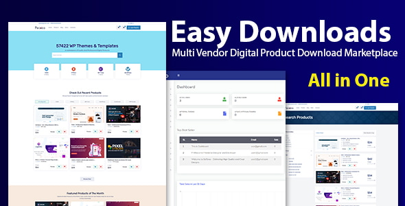 Easy Downloads – 多供应商数字产品下载市场