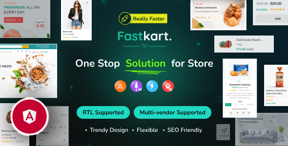 Fastkart – 带有Angular和Laravel REST API的单一或多供应商电子商务