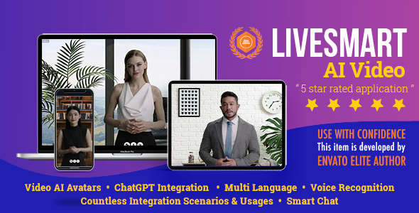 LiveSmart AI Video – 使用 ChatGPT 的智能视频头像 |软件即服务