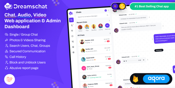 DreamsChat – Laravel驱动的聊天、语音和视频通话平台，带有高级管理面板