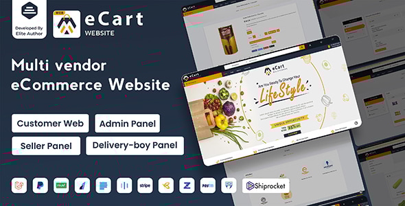eCart Web – 多供应商电子商务市场