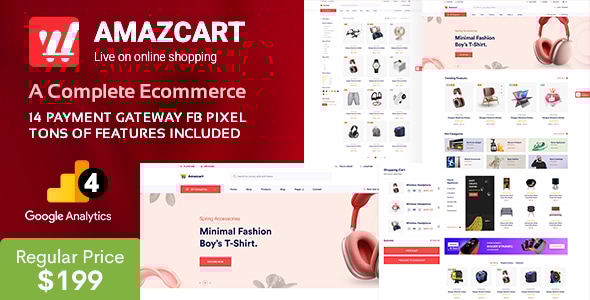AmazCart – Laravel 电子商务系统 CMS 多供应商