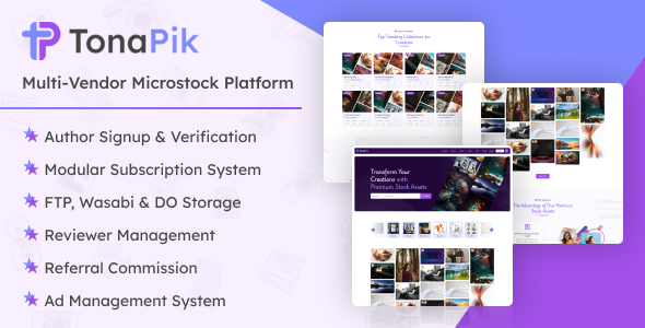 TonaPik – 多供应商 Microstock 平台