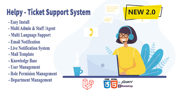 Helpy – 知识库 Ultimate Support Ticket Help Desk System