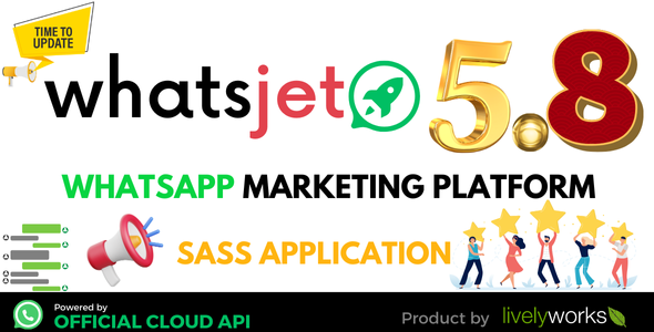 WhatsJet SaaS – 一个具有批量发送、活动、聊天机器人和CRM的WhatsApp营销平台