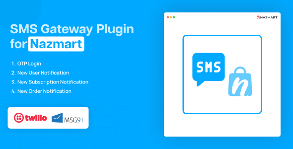 SMS 网关插件 – Nazmart 多租户电子商务平台 （SAAS）