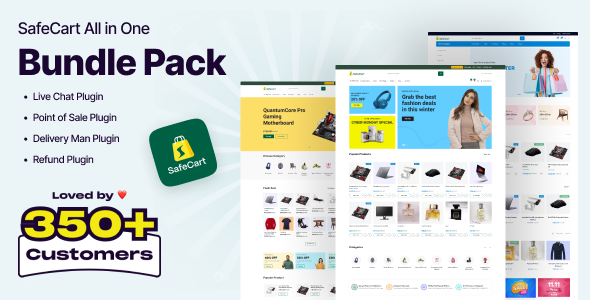 Safecart Bundle Pack – 多供应商 Laravel 电子商务平台
