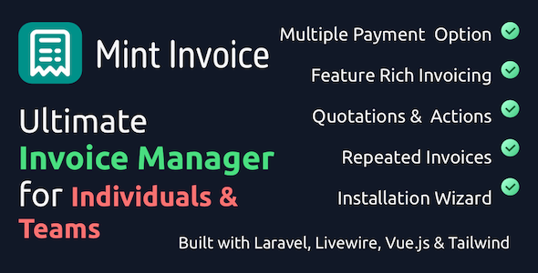 Mint Invoice – 更好的个人、自由职业者和团队的发票工具