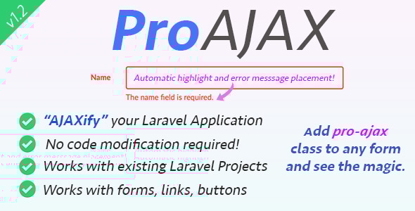 ProAjax – 自动 Ajaxify 您的 Laravel 应用程序