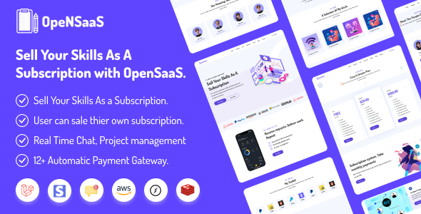 OpenSaaS – 以订阅形式出售您的技能 （SAAS）