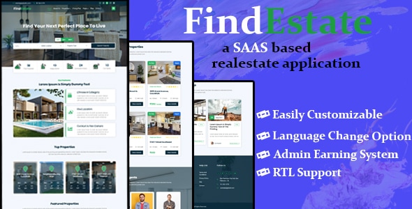 FindEstate – 带有 SaaS 的 Laravel 房地产列表 CMS