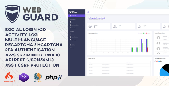 WebGuard – 高级 PHP 登录和用户管理