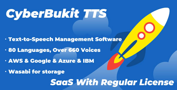 CyberBukit TTS – 文本到语音 – SaaS 就绪